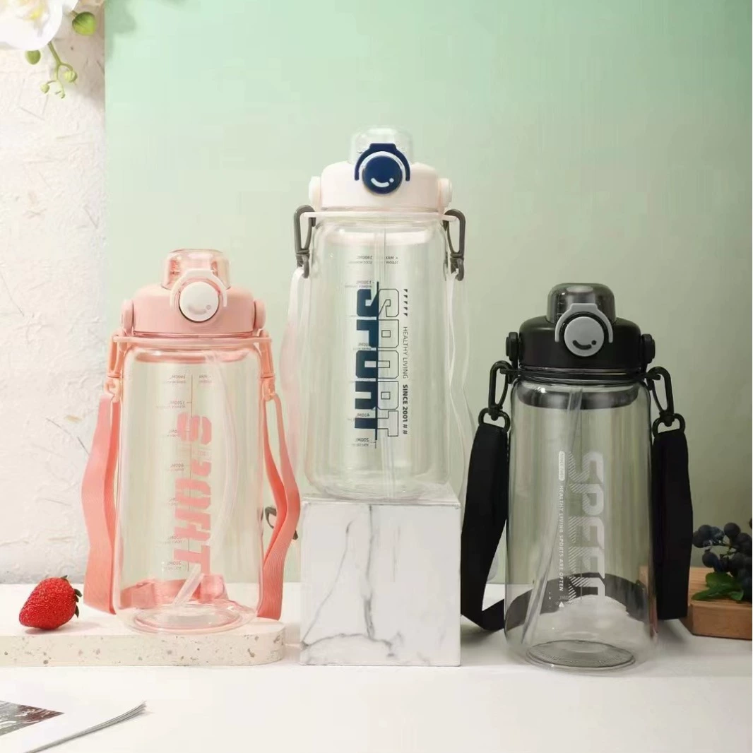 匡迪 Plastic capacious tea cup for traveling for water, straw, teapot, PC-plastic, material