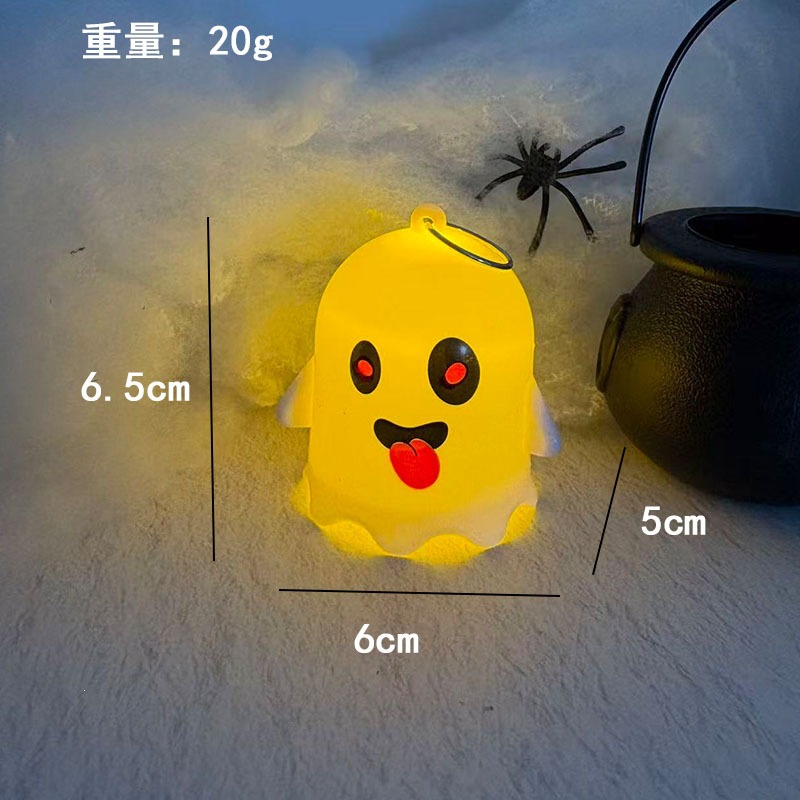 Halloween fantasma luces decorativas de terror colorido LED vela electrónica luz de noche ángel cara cara calabaza luz