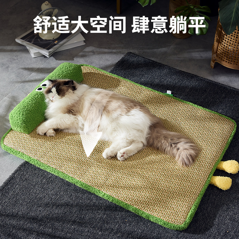 Estera para mascotas, nido para gatos, alfombra de verano, nido para gatos, cojín para gatos para dormir, perrera para dormir, suministros para alfombrillas de hielo para gatos de verano