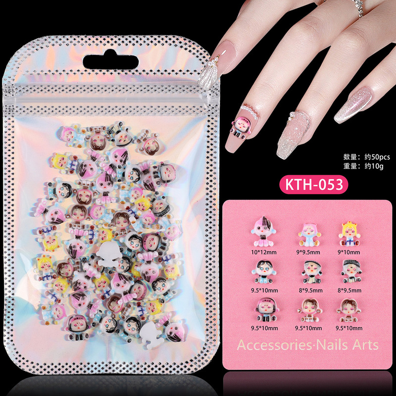 人気のネイルアートアクセサリーヒョウ柄 KT 猫バタークマバブルマートネイルアート漫画 diy ウェアラブルネイルアクセサリー|undefined