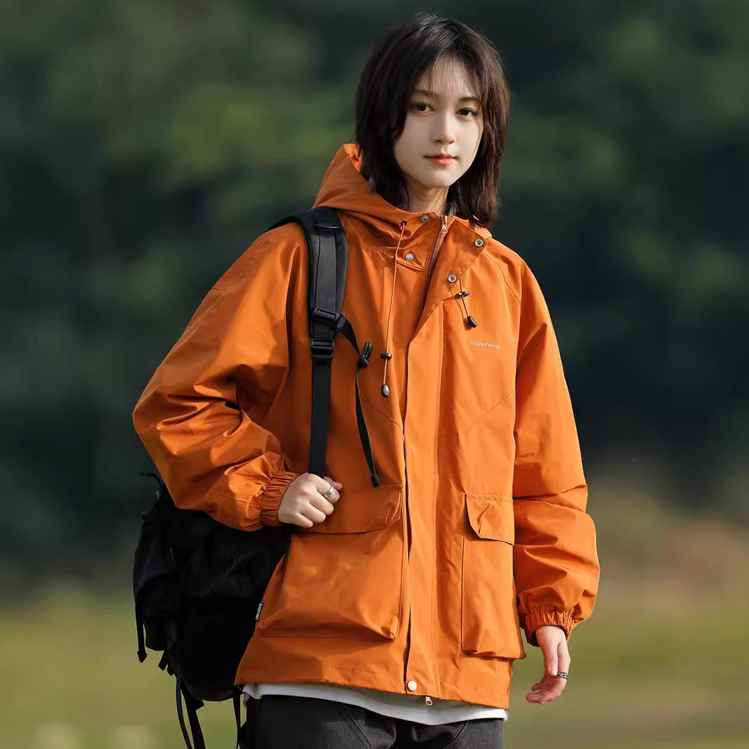 Travel windproof climbing jacket with hood for men and women for…