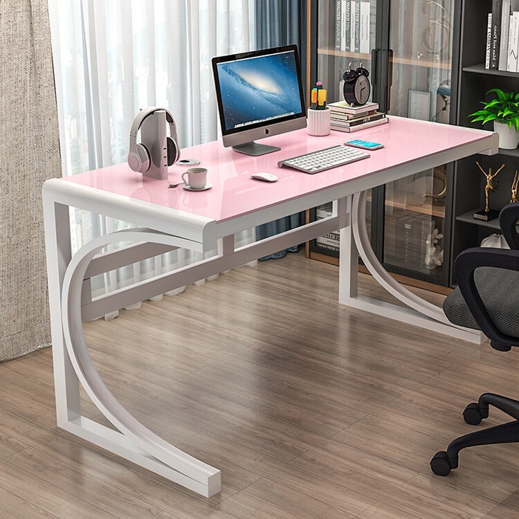 Light Luxury Minimalist Metal Computer Desk for Rental Housing, Long Desk for Bedroom, Dormitory, Study Room, Practical for Office and Home Use Light Luxury Minimalist Metal Computer Desk for Rental Housing, Long Desk for Bedroom, Dormitory, Study Room, Practical for Office and Home Use