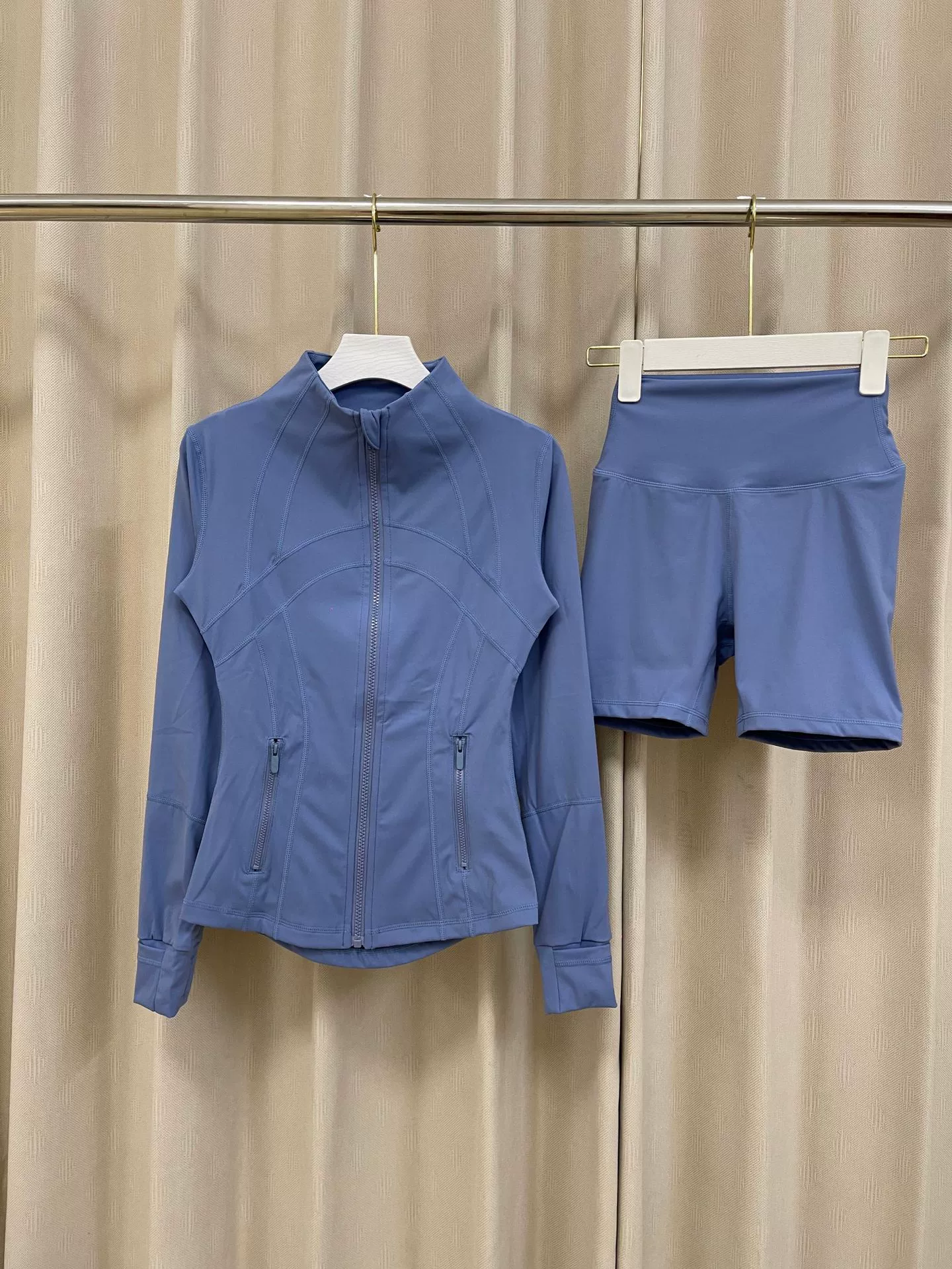women's yoga jacket and biker shorts set 6