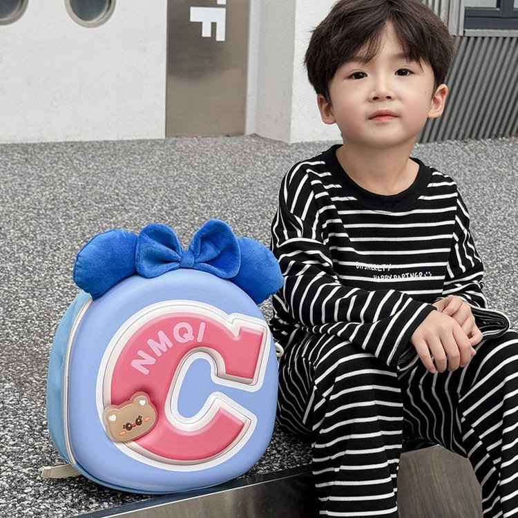 Nueva mochila escolar de jardín de infantes con carcasa dura, gran capacidad, protección de la columna vertebral, mochila infantil de dibujos animados, mochila de viaje informal para niños y niñas