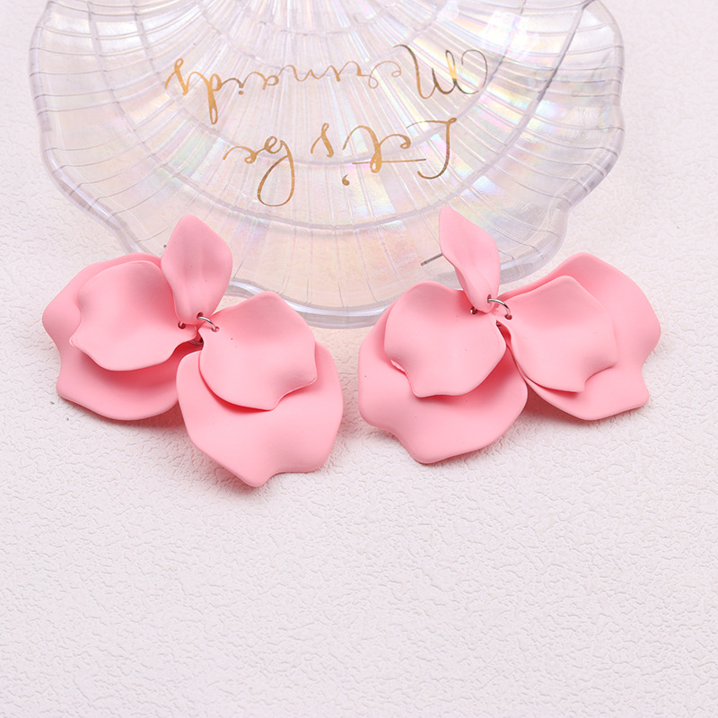 29g Weight 304 Stainless Steel Ear Needle Material Drop Earrings Classification 1 Pair Quantity Holiday, Daily Occasion Acrylic Material Petal Pattern Women's Gender Spray Paint, Tassel, Pleated Design Casual, Vacation Style 1 Pair Casual Vacation Petal Spray Paint Tassel Pleated Arylic Drop Earrings 9