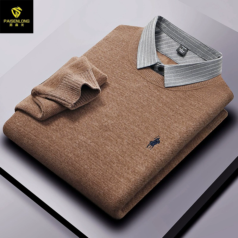 派森龙 Warm velvet sweater, base body-friendly set, for middle-aged man