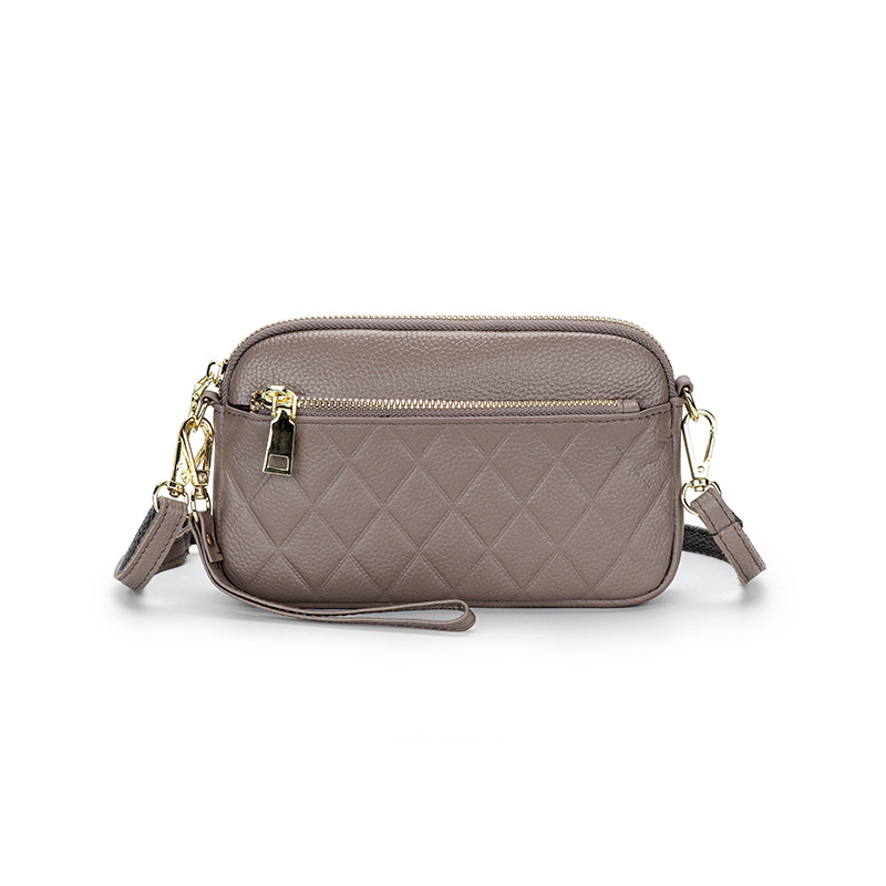 Women's Genuine Leather Shoulder Bag 2026 New Lightweight Quilted Small Bag Top Grain Cowhide Fashion Clutch Handbag - Thumbnail 7