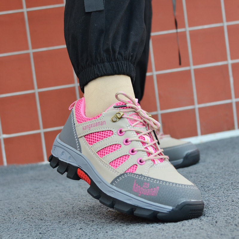 防刺穿钢头防护安全鞋夏季批发轻便劳保鞋女防砸透气轻便工作鞋男