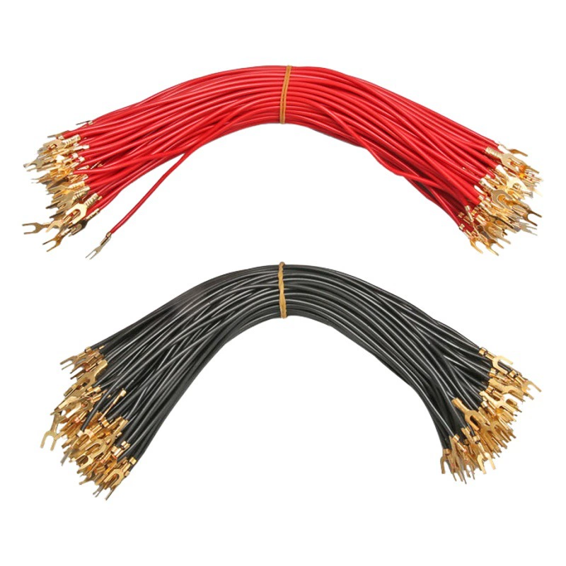 Небольшой Размер двуглавый U-образный вилочный провод, все медные U-образные соединительные провода, физические и электрические цепи, экспериментальное соединительное проводное оборудование