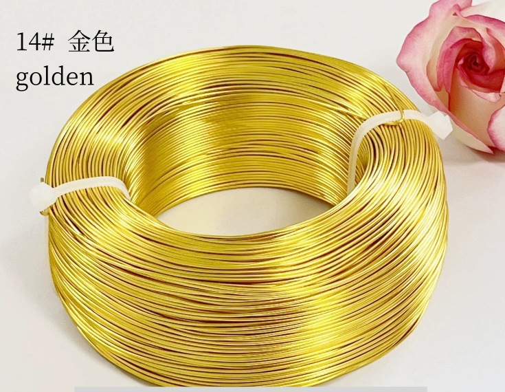 Material de bricolaje hecho a mano para estudiantes de primaria de 1-3mm, hilo de aluminio de color, alambre de aluminio, artesanía, alambre de metal, alambre de hierro blando