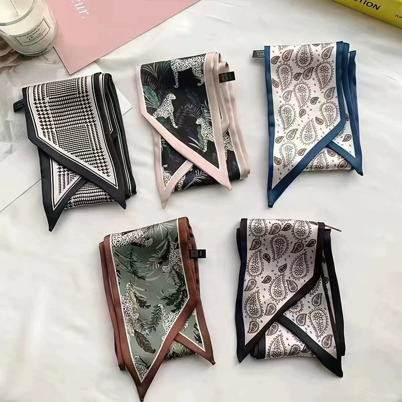 Весна и лето новый маленький шарф для женщин Южная Корея с принтом, высококлассная узкая резинка для волос галстук сумка Ювелирный шарф тонкая Длинная лента для женщин