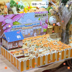 パンの家のストラップの漫画の樹脂のかわいいデザートのシリーズの3dの立体のミニの小さい置物の装飾のペンダントの卸売り