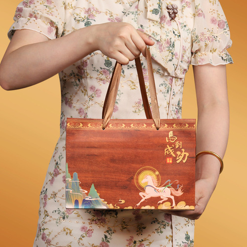 Gift Box of Famous Chinese Teas Including Da Hong Pao, Rou Gui, Black Tea, Pu-erh, Chen Pi, White Tea, and Oolong Tea