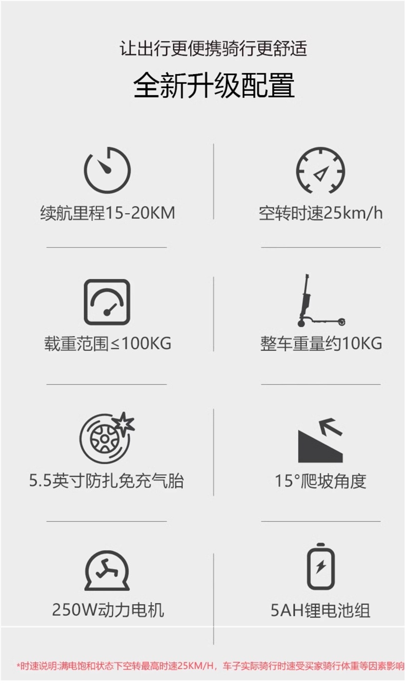 Hx Happy Folding Electric Scooter for Adults, Mini Small Electric Vehicle, Ultra-Light Portable Mobility Device, Electric Scooter