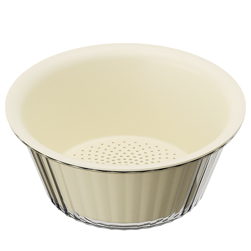 Nuevo fregadero de verduras de doble capa, plato de frutas de plástico para el hogar, cocina gruesa, filtro de agua multifuncional, canasta de lavado de arroz azul