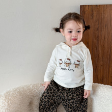 蔗梨童装女童卫衣秋季2025新款洋气儿童帽衫上衣宝宝早秋穿搭衣服