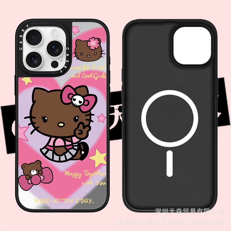 CASET联名夏威夷KT猫用苹果iPhone16ProMax手机壳15Pro潮牌14镜面|undefined