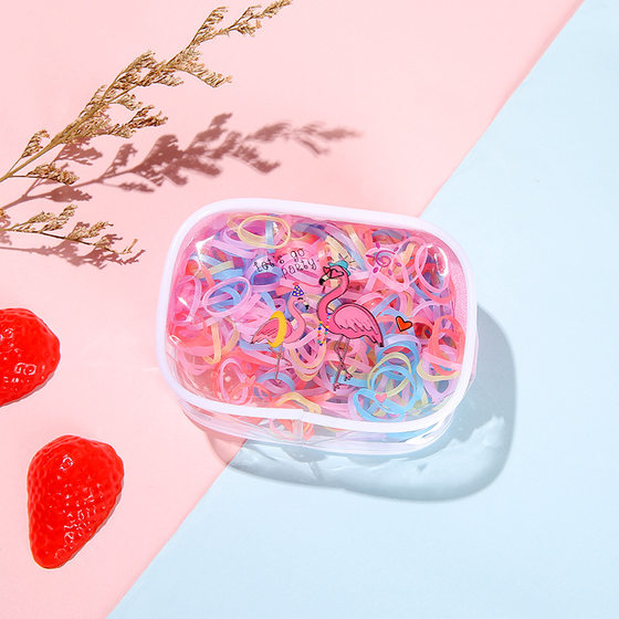 New Cartoon Wallet packaging hair band disposable black high elastic rubber band children's color hair tie rubber band