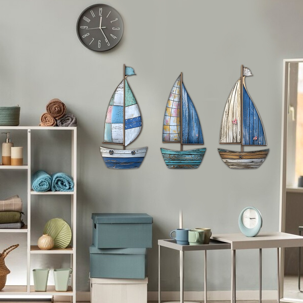 Verano transfronterizo viento marino serie de vela de madera decoración de colgante decoración de la sala de estar del hogar decoración del dormitorio image 3