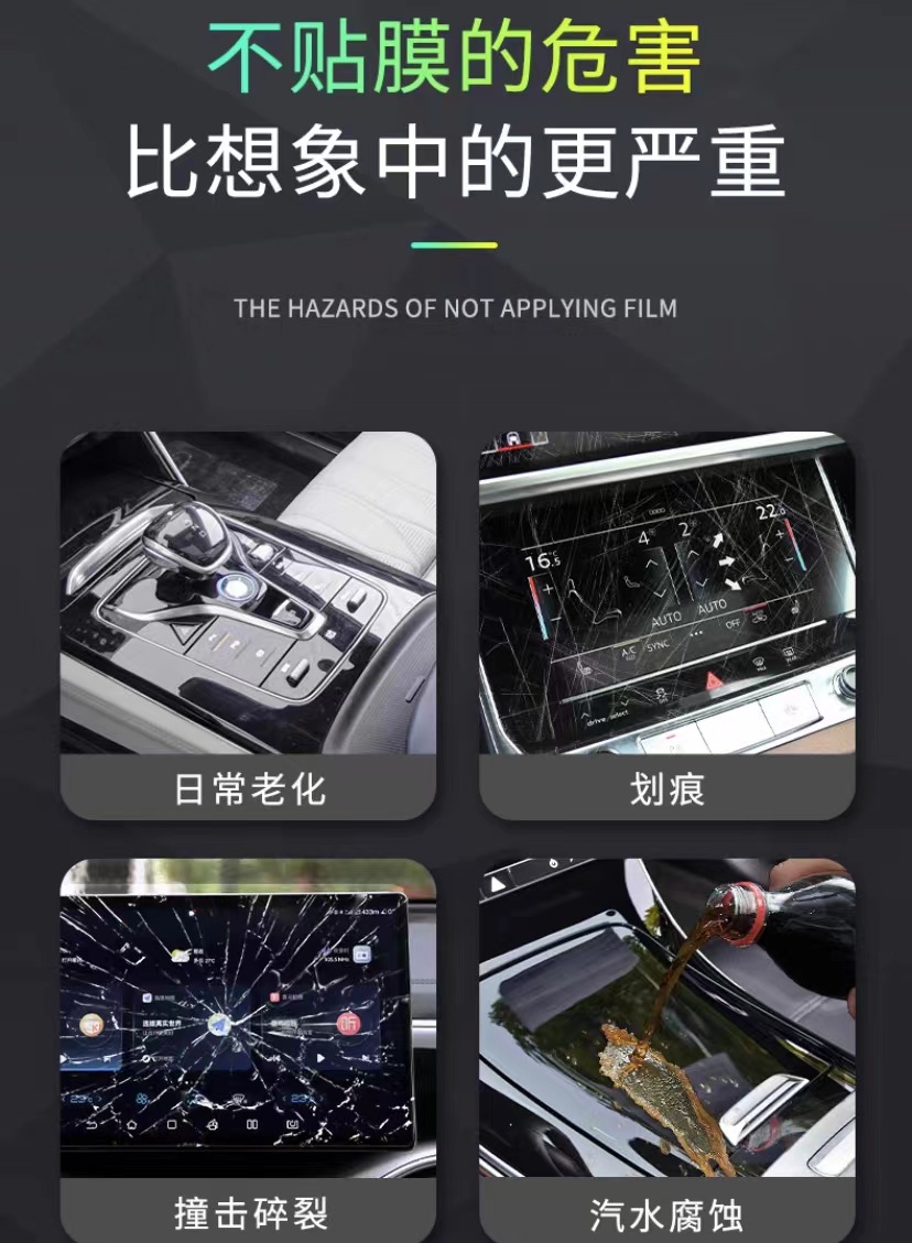 Suitable for Buick GL8 interior protection, center console film, PHEV navigation screen TPU film, car interior accessories