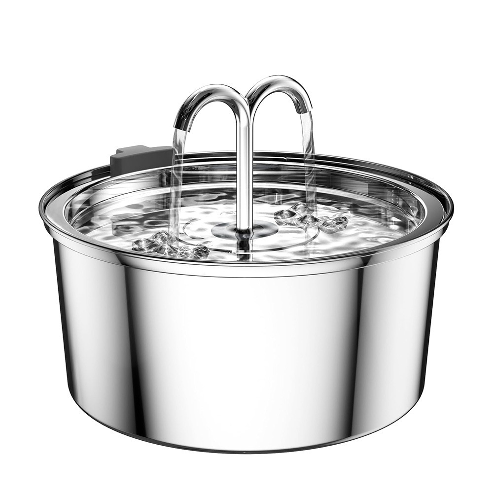 Explosiones transfronterizas 3.2L bebedor de acero inoxidable para mascotas alimentador automático para gatos bebedor de mascotas para perros y gatos tazón