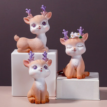 清仓桌面汽车mini网红摆件生日蛋糕卡通可爱狗迷你小泰迪车载装饰