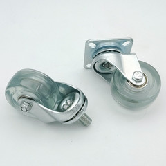 Trolley cabinet pulley office chair wheel 2-inch transparent wheel PVC silent directional universal caster furniture