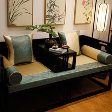 新中式沙发靠垫红木沙发坐垫罗汉床垫子五件套实木椅垫带靠背