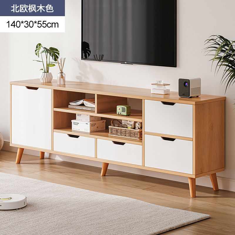 クリームスタイルの吊り下げテレビキャビネットモダンでシンプルな小さなリビングルーム吊り下げ壁掛けテレビ壁コーヒーテーブルの組み合わせ|undefined