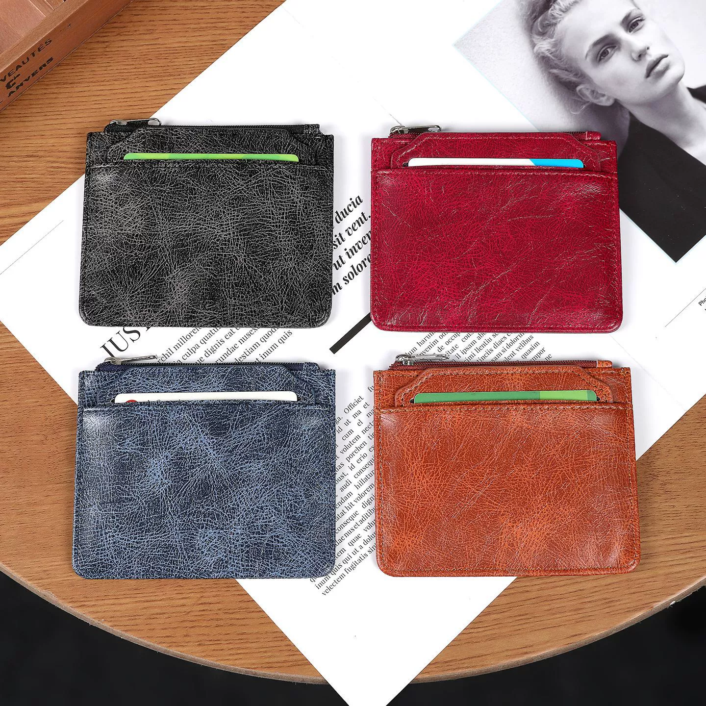 Европейская и американская атмосферная мода, женская сумка для карт с текстурой из воловьей кожи с крокодиловым узором, положение с несколькими картами, функция анти-размагничивания, Обложка водительского удостоверения