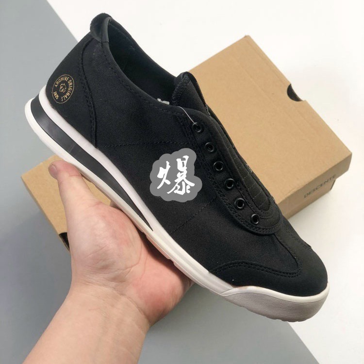 Descente Chron Tempo Slip-On Retro Lightweight Wear-Resistant Low-Top Casual Sneakers for Men and Women