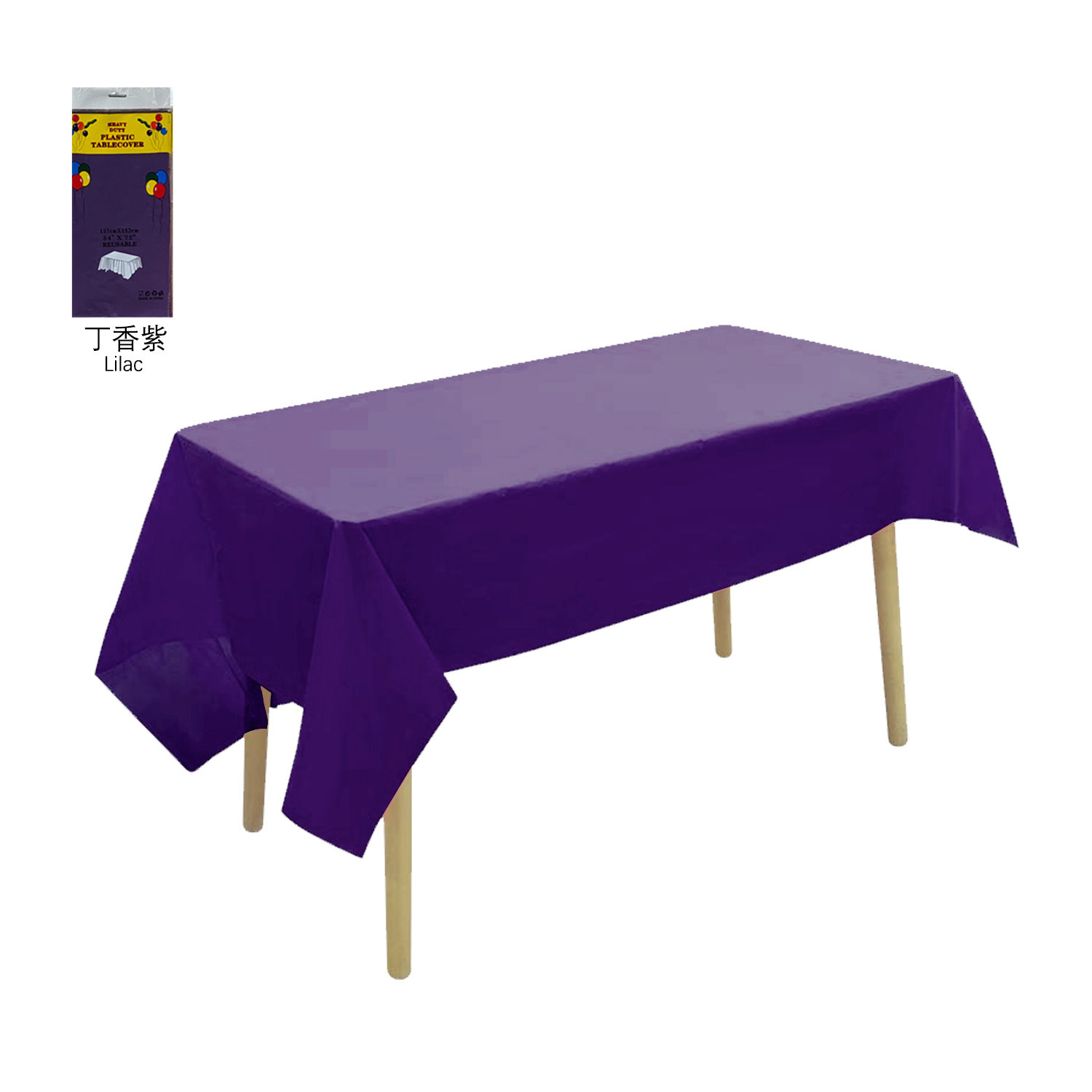 Mantel Desechable Rectangular 137 x 183 cm de Plástico PE para Fiestas