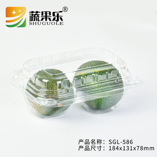 Le year vegetable and fruit music disposable pet transparent packaging box four red strawberry avocado pitaya papaya box 583