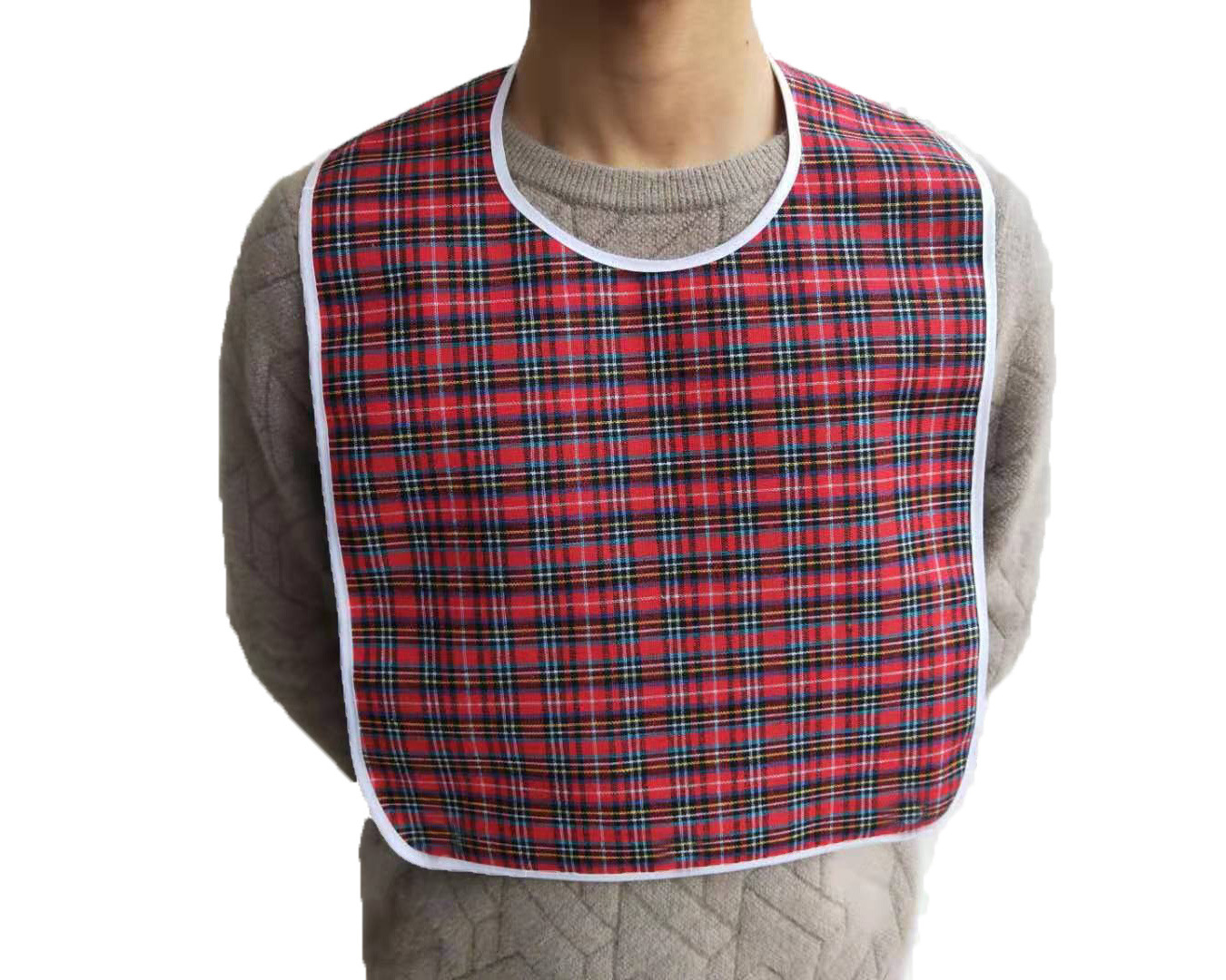 En stock al por mayor impermeable de gran tamaño adulto comida babero comedor ancianos babero saliva toalla ventas directas de la fábrica