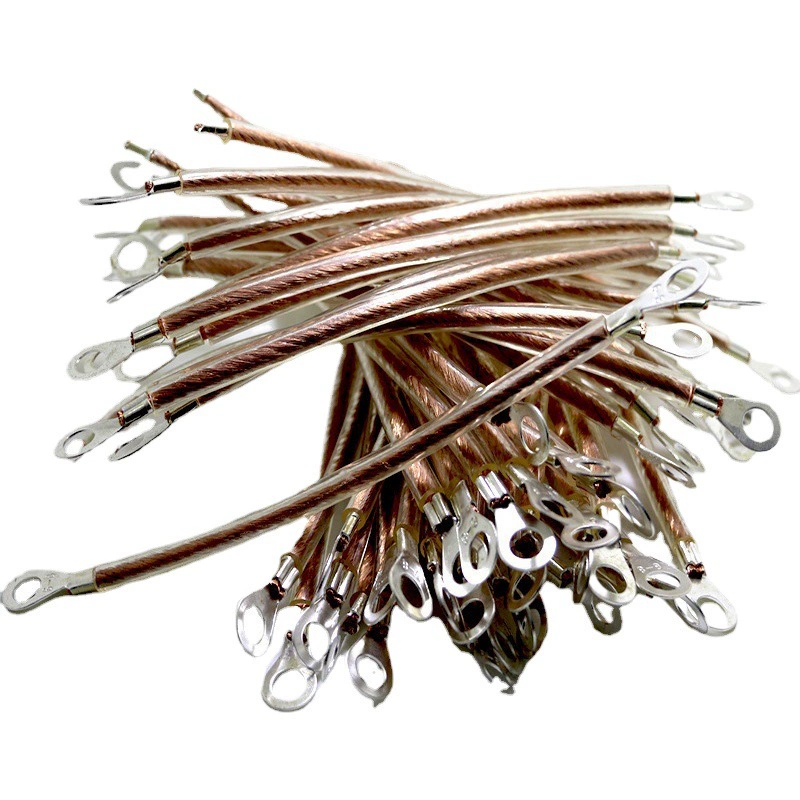 Обработка различных спецификаций пластиковая медная Многожильная проволока распределительная коробка трансформатора заземляющий провод прозрачное ПВХ покрытие медный многожильный провод