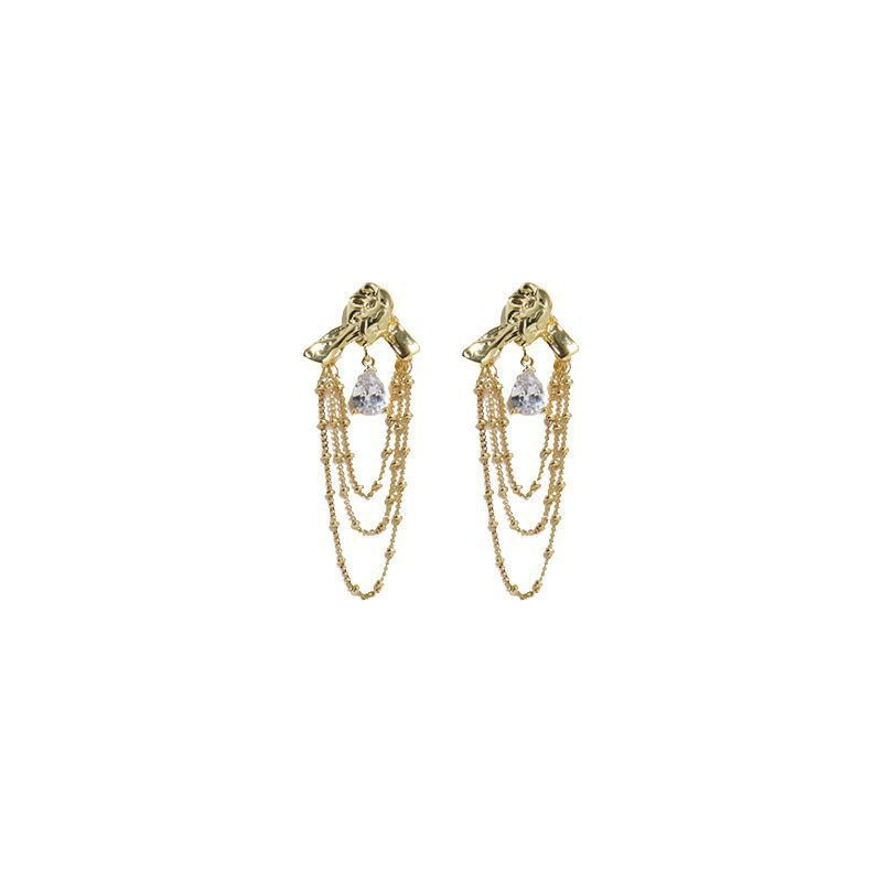 1 Pair Elegant Simple Style Water Droplets Plating Alloy Drop Earrings display picture 8