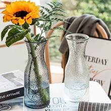 创意冰菊花瓶现代简约玻璃花瓶插花摆件水培花瓶家居装饰花瓶批发