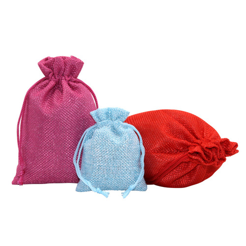 Linen Drawstring Drawstring Gift Jewelry Bracelet Dustproof Packaging Bag Customized Linen Drawstring Bag