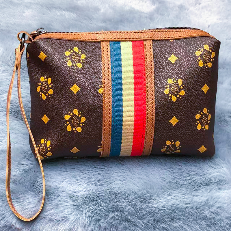 Old flower clutch bag