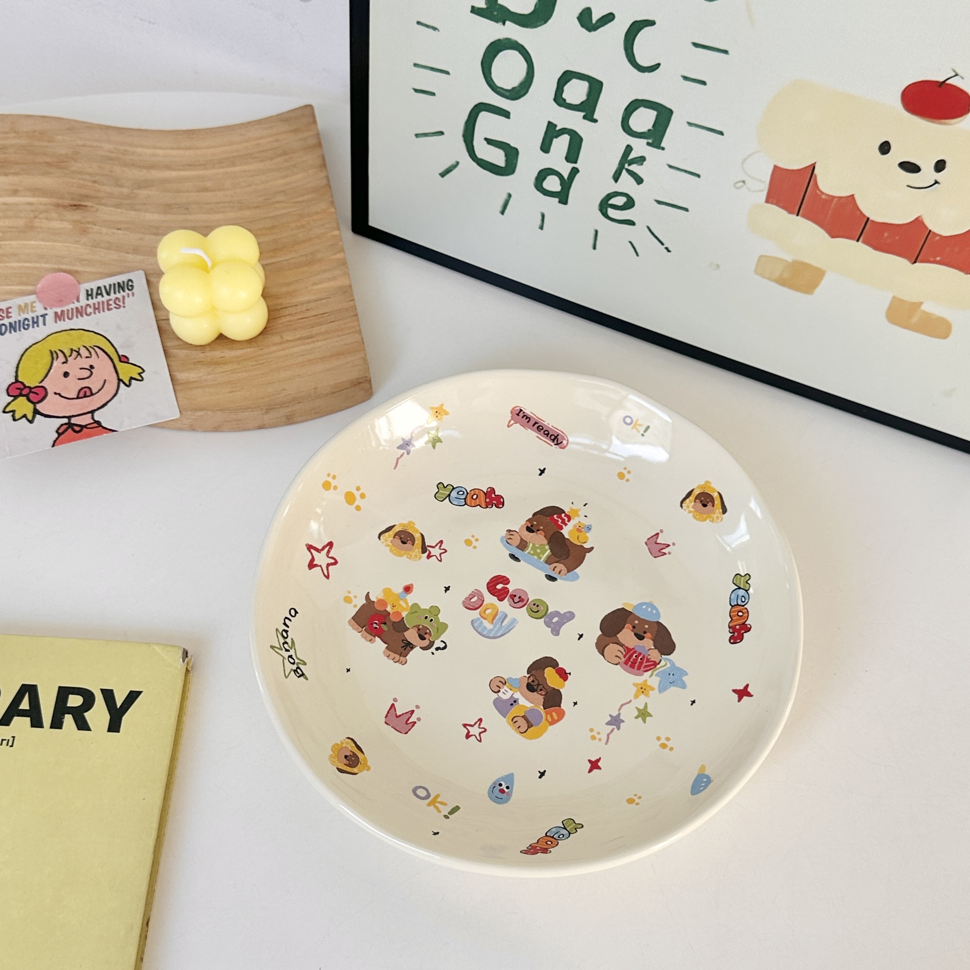 8inch 접시 닥스훈트 1개