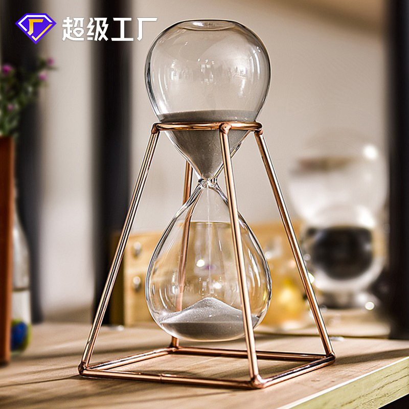 Directo de fábrica metal reloj de arena temporizador 30 minutos Estilo nórdico decoración timing reloj creativo