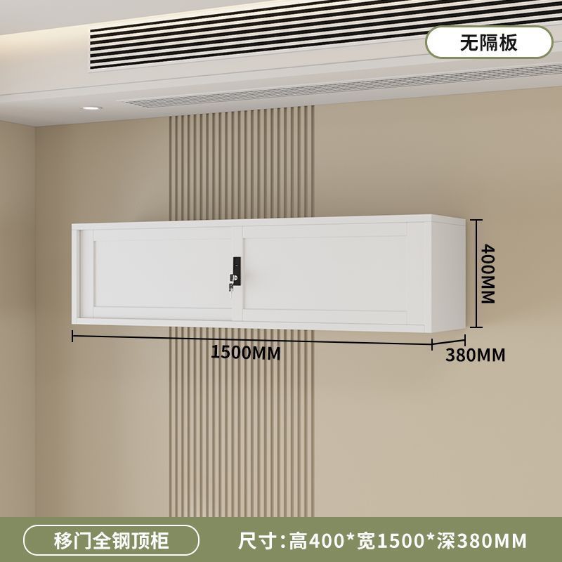 钢制移门书柜推拉门家用文件资料文具手办展示收纳柜铁艺书架带锁|undefined