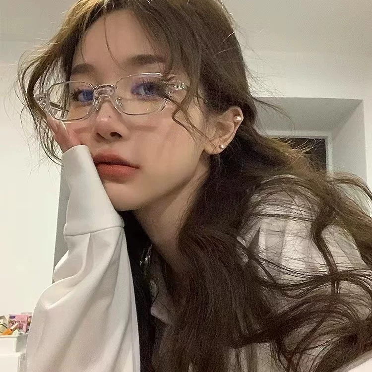 Полупанельный ретро маленькое лицо прозрачные очки GM женские диплопия можно оборудование