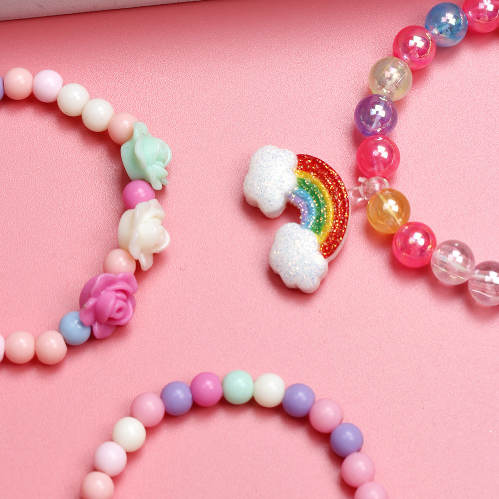 1 Set Sweet Rainbow Arylic Girl's Bracelets display picture 4