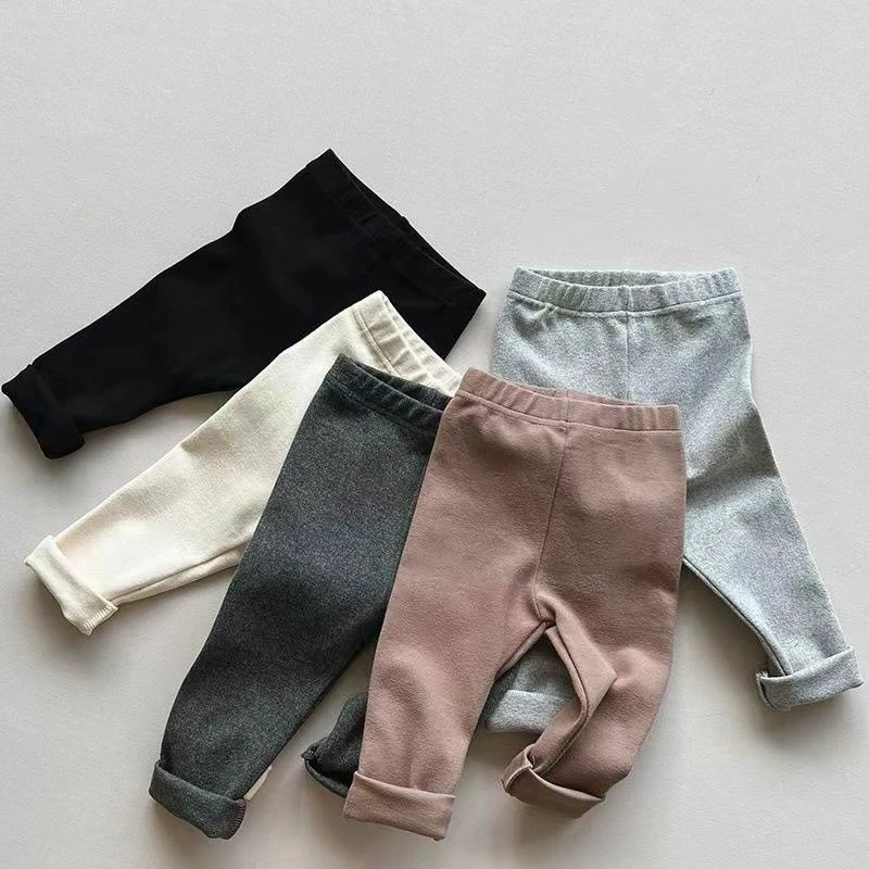 Осенние детские leggins, эластичные плотные штаны, детская одежда, западный стиль, корейский стиль