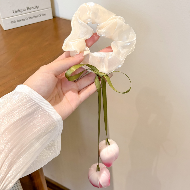 Estilo pastoral francés, diadema de intestino grueso, accesorios para el cabello dulce de alta calidad para mujer, cuerda para la cabeza, nueva cuerda para el cabello de todo fósforo, banda elástica alta