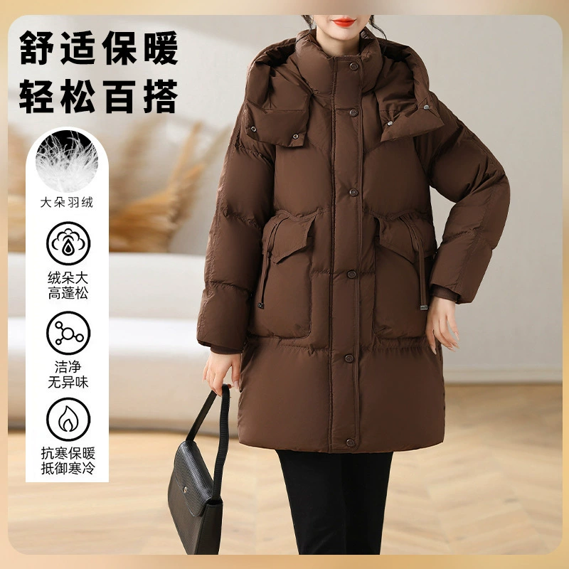 Зимний пуховик для мамы средних лет толстая хлопковая куртка среднего возраста