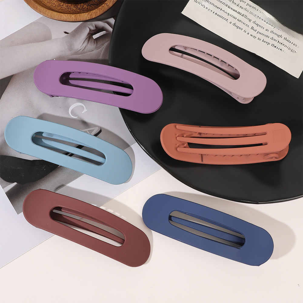 Qiyue matt värvi küljeklamber suur juuksenõel pesu näoklamber küljeklamber lihtne tukk juuksenõel pardilindiga peakate_voghion.com