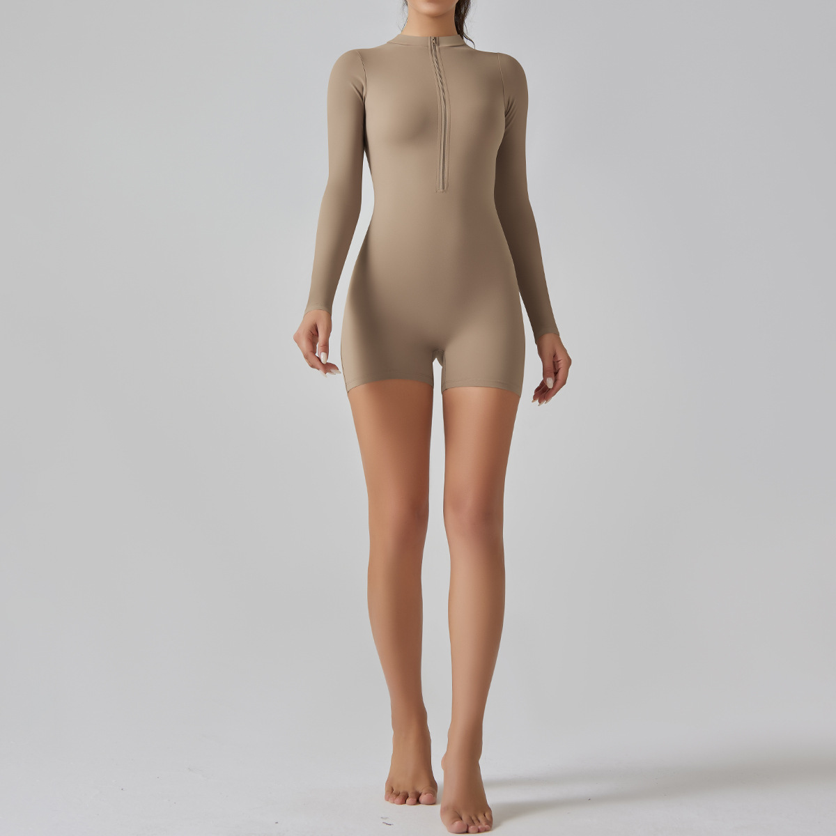 206g Weight Long Sleeve Sleeve Length Nylon, Cotton Blend Fabric Type Regular Top Length Rompers Pants Type Fitness, Running, Sports Occasion Round Neck Neckline Solid Color Pattern Simple Style, Sport Style Style Simple Style Sport Style Solid Color Nylon Cotton Blend Round Neck Tracksuit Rompers 71