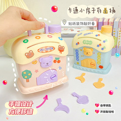 New type of children's gift piggy bank with high appearance and cute cartoon portable small house that can be accessed with key piggy bank